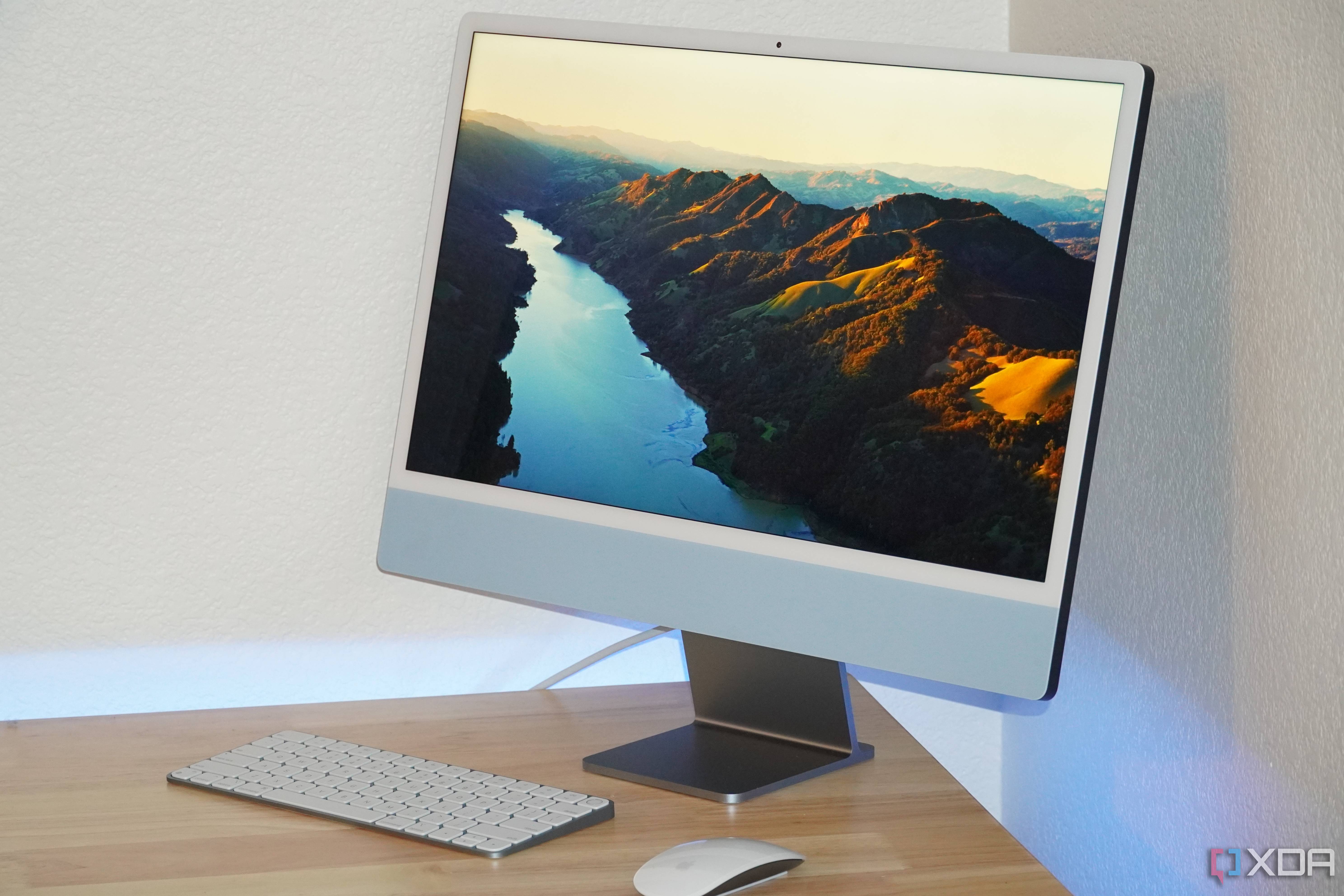 The Sonoma River screensaver on an M3 iMac.