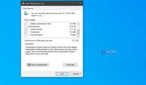 A screenshot of the Disk Cleanup utility in Windows