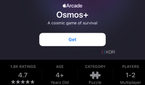 osmos+ listing on Apple Arcade