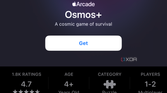 osmos+ listing on Apple Arcade