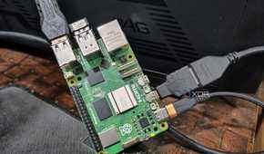 A lifestyle image of the Raspberry Pi 5