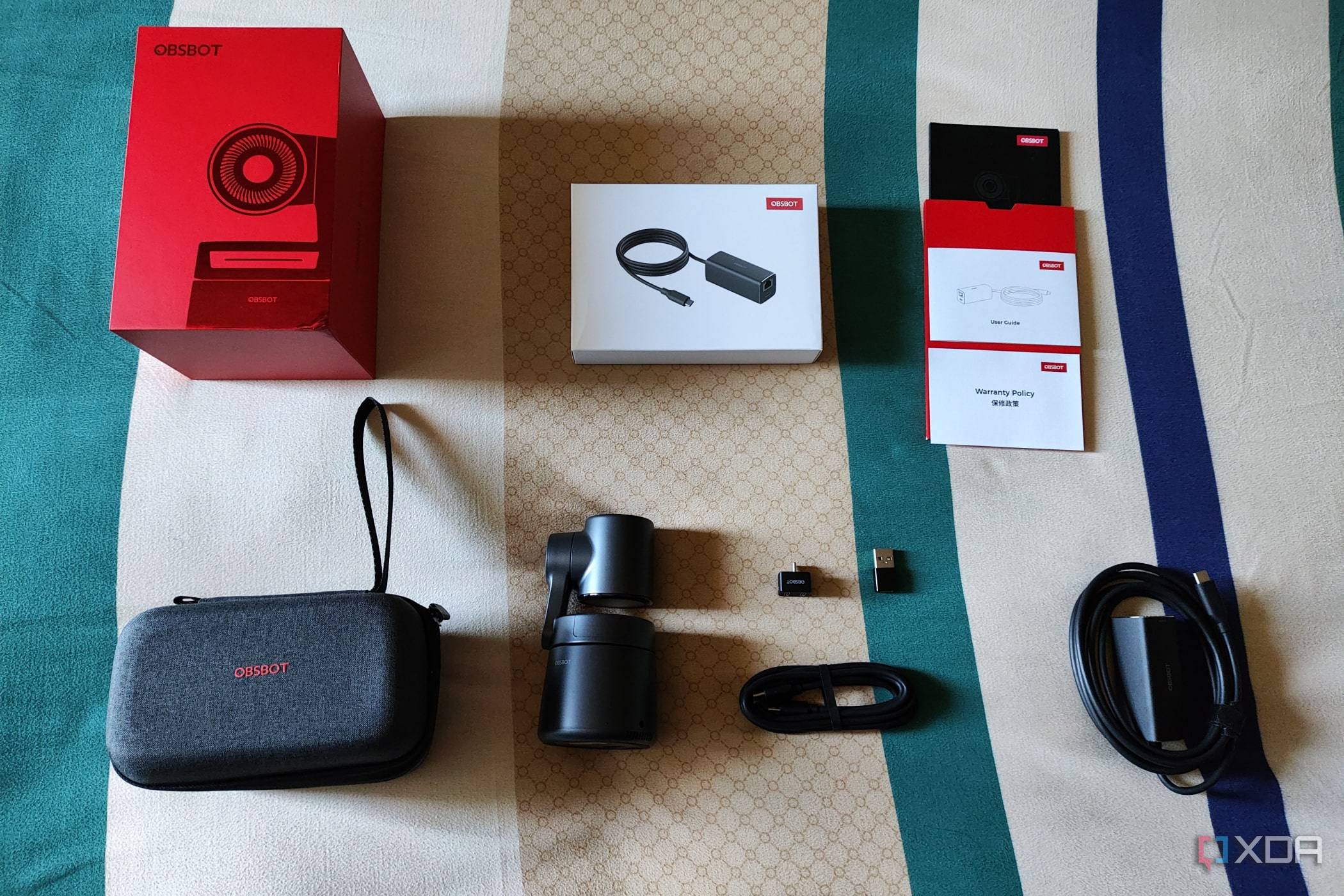 The OBSBOT Tail Air and all its accessories