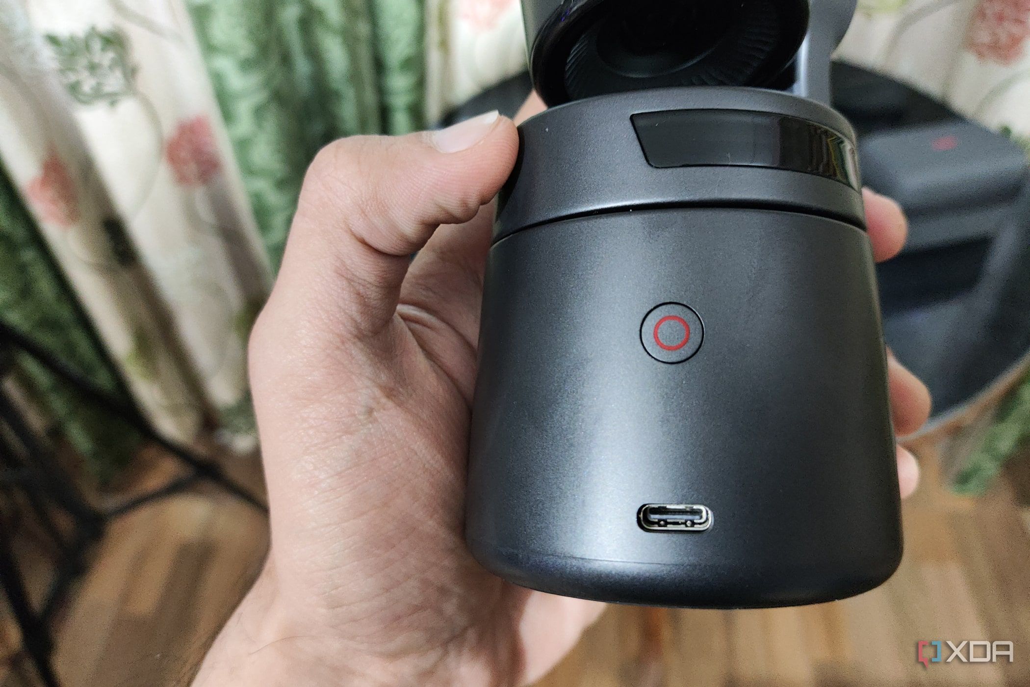 A side view of the OBSBOT Tail Air Webcam