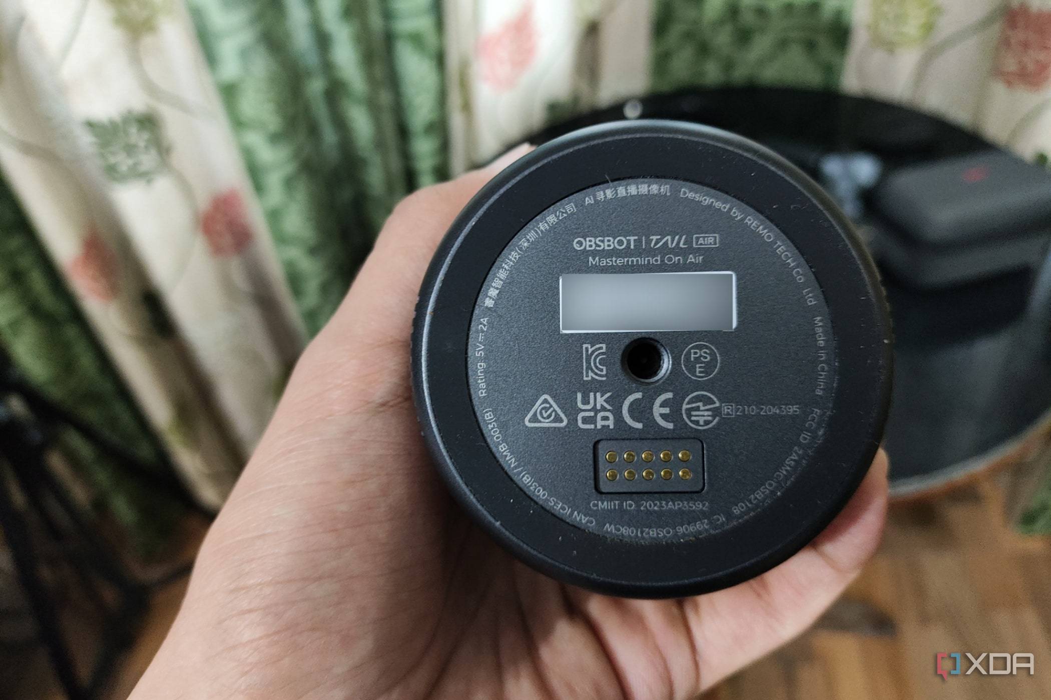 An image of the connectors visible after flipping the OBSBOT Tail Air