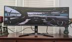 Playing Forza on the Legion R45w-30 Monitor