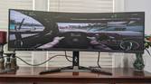 Playing Forza on the Legion R45w-30 Monitor
