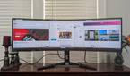 Microsoft edge open on the Legion R45w-30 Monitor