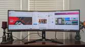 Microsoft edge open on the Legion R45w-30 Monitor