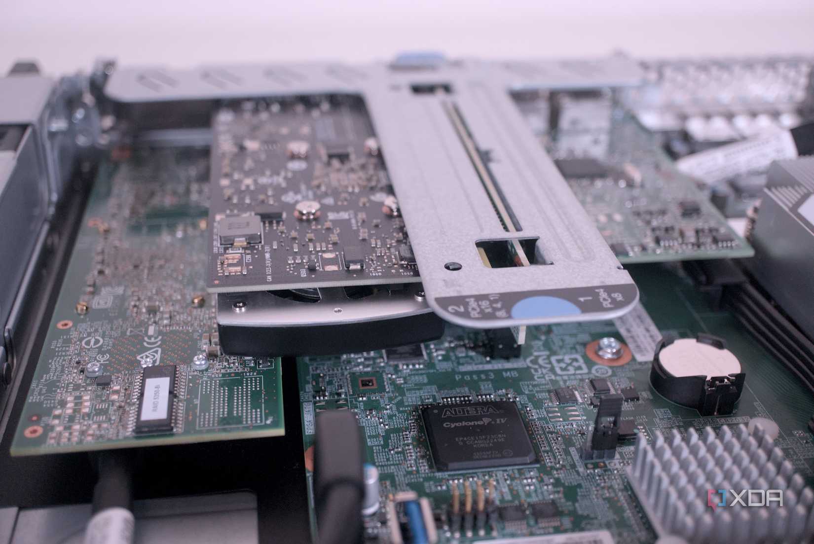 PCI cards inside the Lenovo ThinkServer SR250 V2