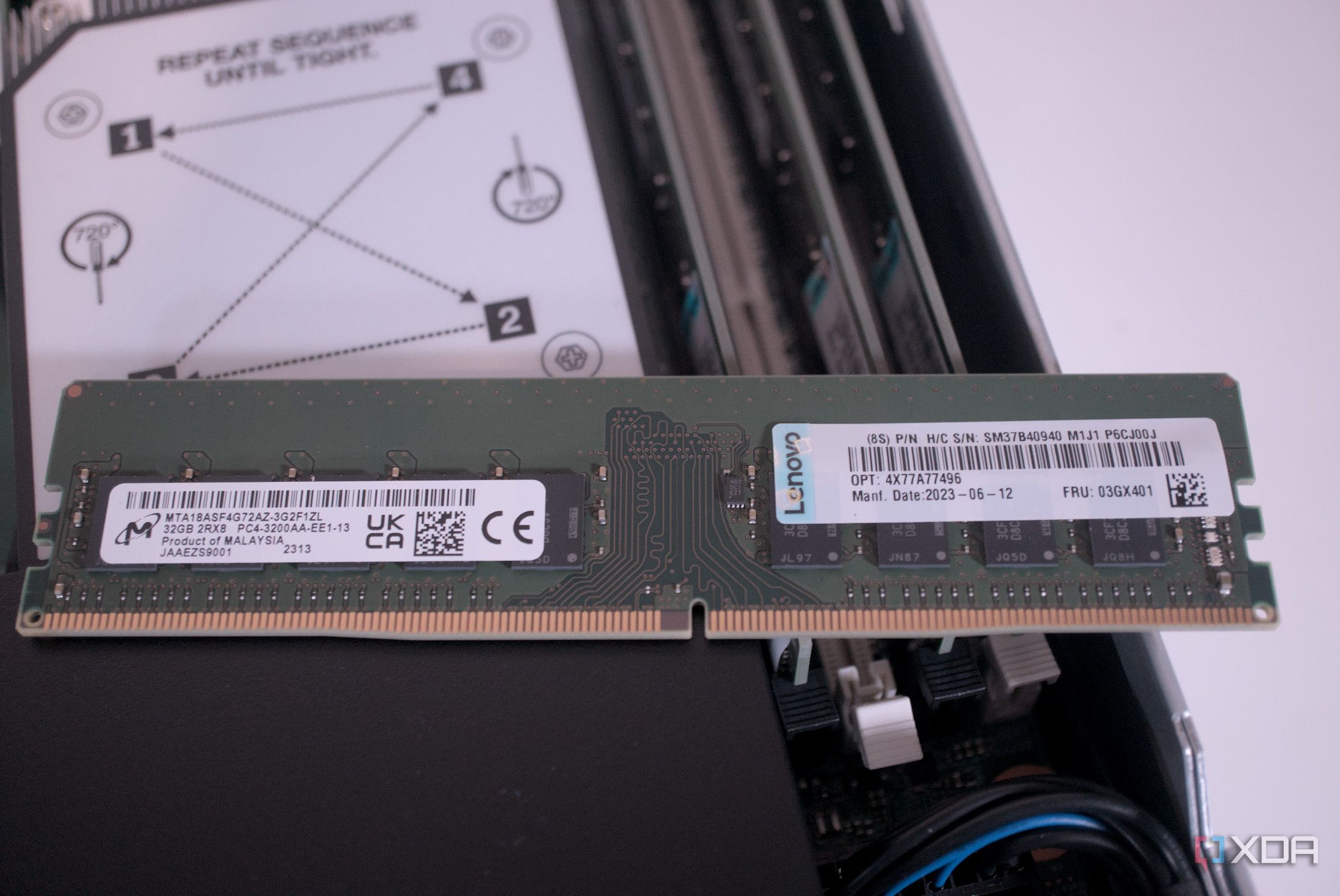 Closer look at Lenovo ThinkServer SR250 V2's RAM