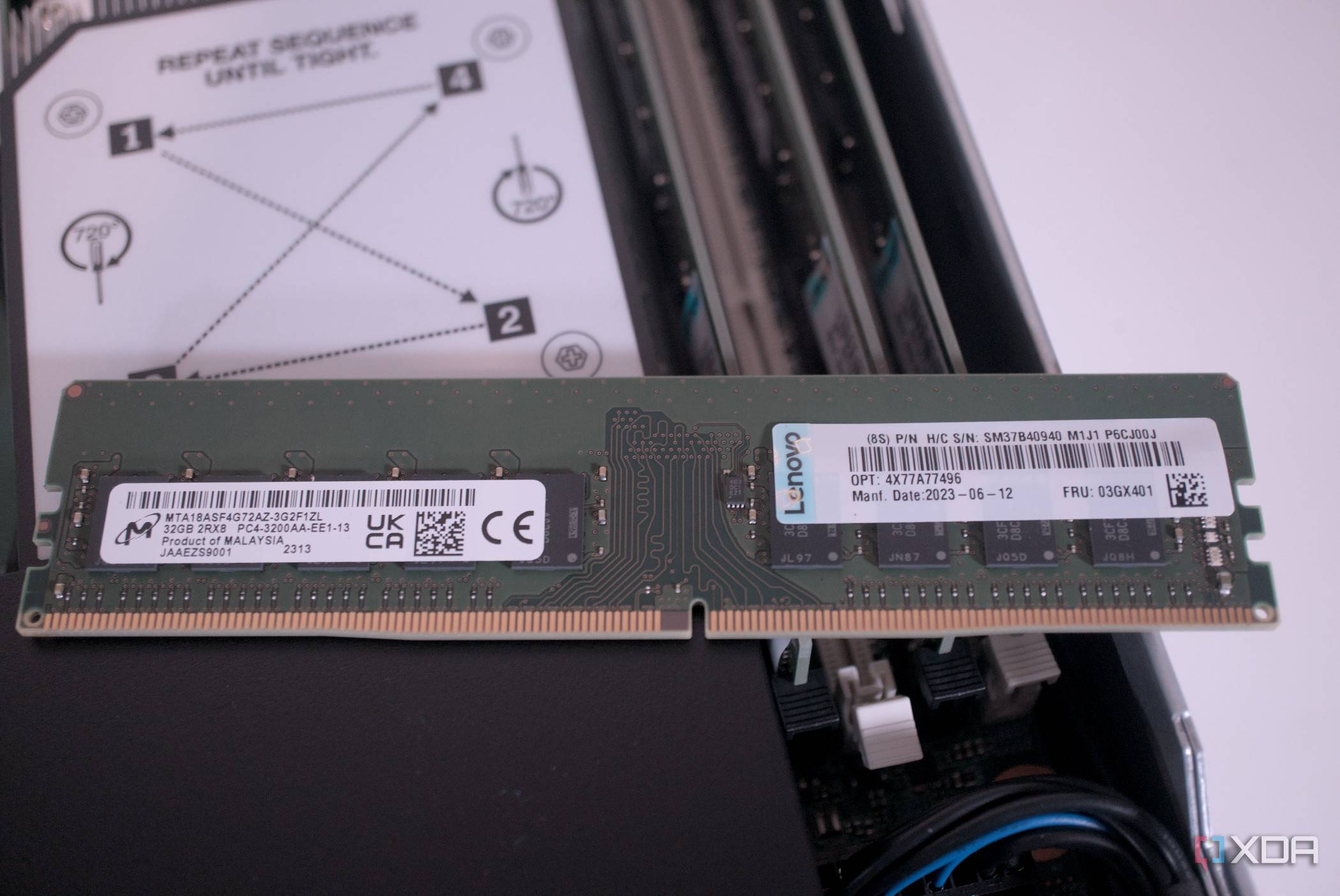 Closer look at Lenovo ThinkServer SR250 V2's RAM