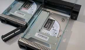 Installed drives inside the Lenovo ThinkSystem SR250 V2