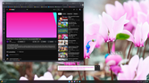 Screenshot of Windows 11 displaying live captions with medium-size pink text on white background