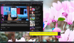 Screenshot of Windows 11 displaying live captions with large blue text on yellow background