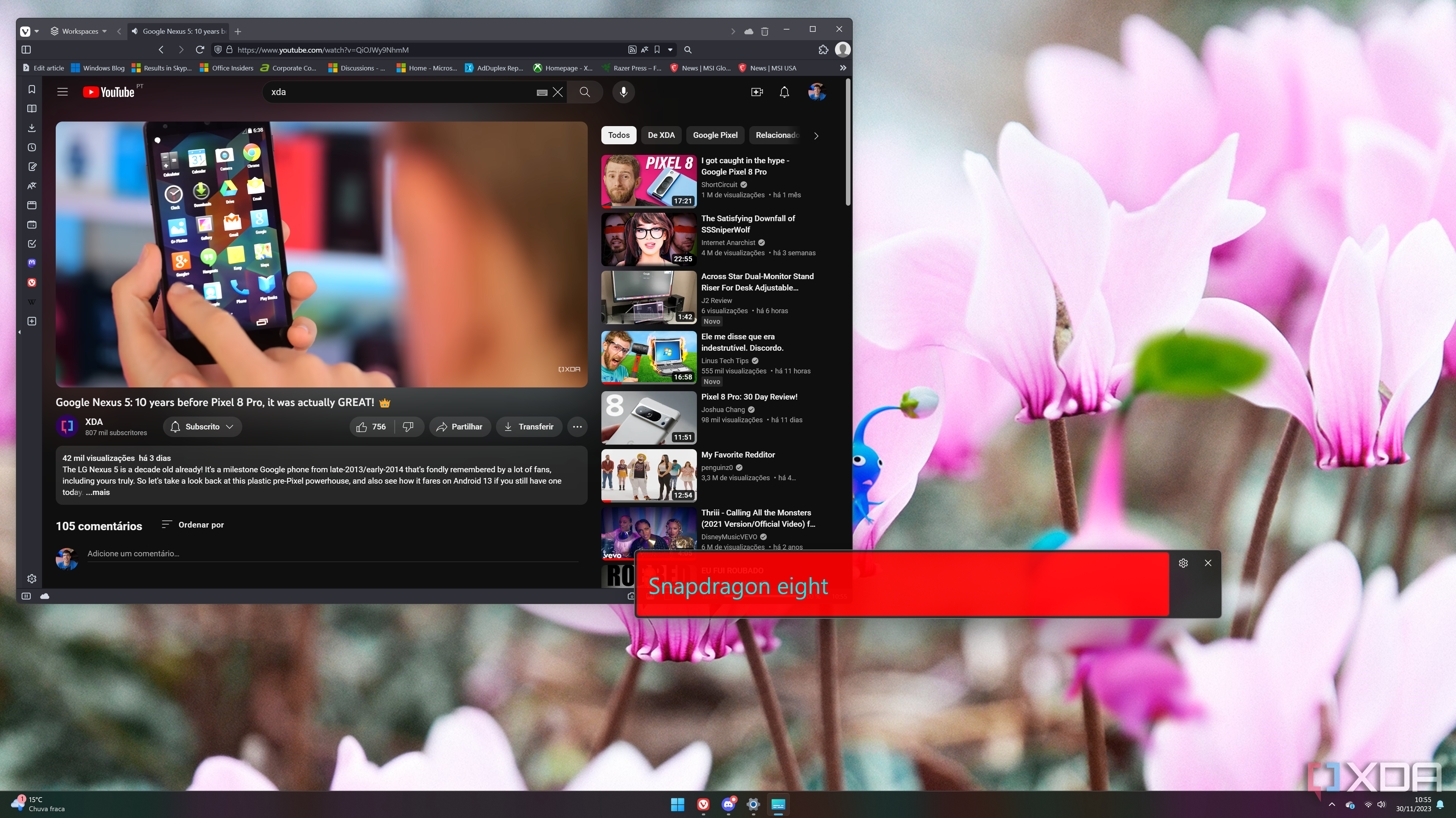 Screenshot of Windows 11 displaying live captions with extra large light blue text on red background