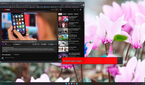 Screenshot of Windows 11 displaying live captions with extra large light blue text on red background