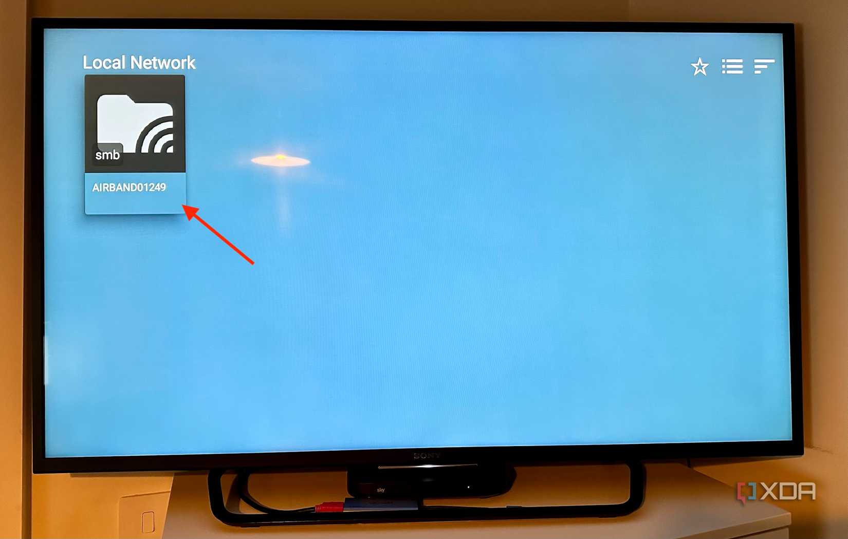 VLC running on a Smart TV to access content stored on a NAS