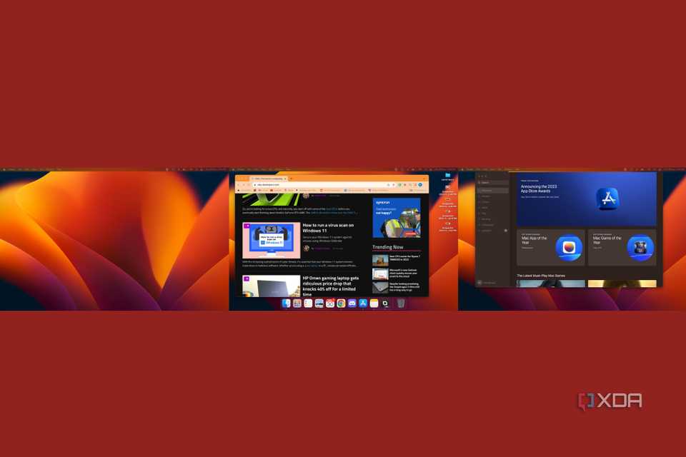 A screenshot of the Nebula app on mac showing three displays.