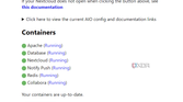 Nextcloud AIO containers started