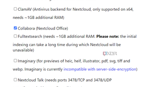 Nextcloud AIO download optional container office