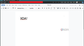 Nextcloud office test document with XDA text