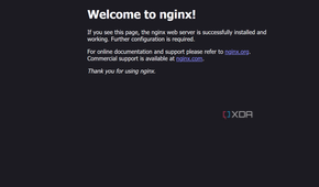 A Screenshot showing the 'Welcome to nginx' screen displayed when Nginx is first installed.
