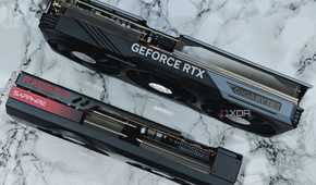 An image showing the Radeon 7700XT and RTX 4070 Ti gpu.