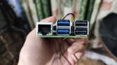 A side view of the Raspberry Pi 5