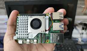 An image of the Raspberry Pi Active Cooler mounted on the Pi 5