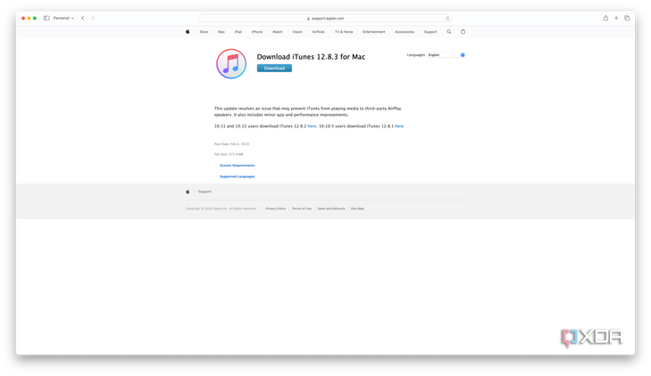 An Apple support page on Safari for Mac.