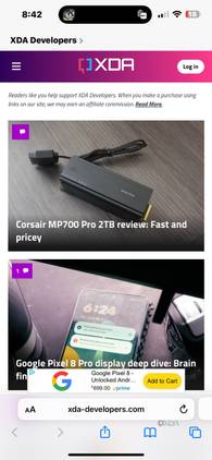 A shared tab on Safari for mobile.
