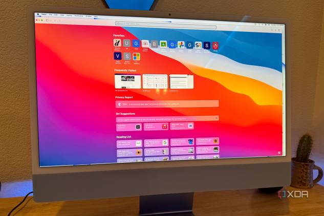 The Safari Start Page opened on an iMac.