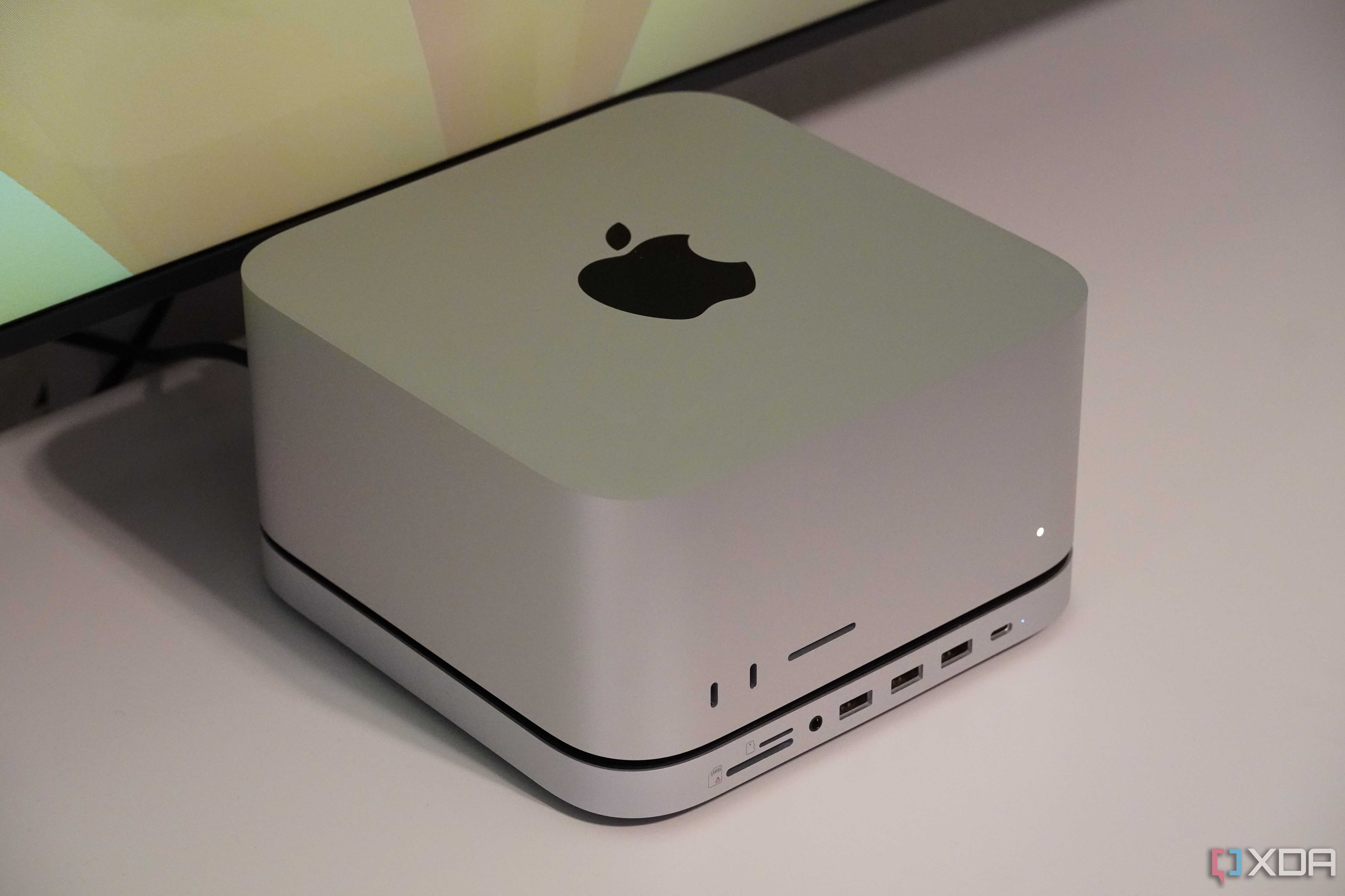 The Satechi Stand & Hub connected to a Mac Studio.