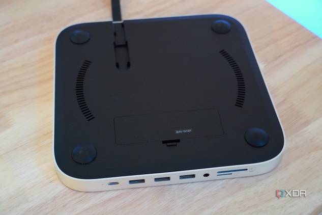 The Satechi Stand & Hub flipped over.