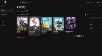 Epic Games Launcher with Fortnite highlighted