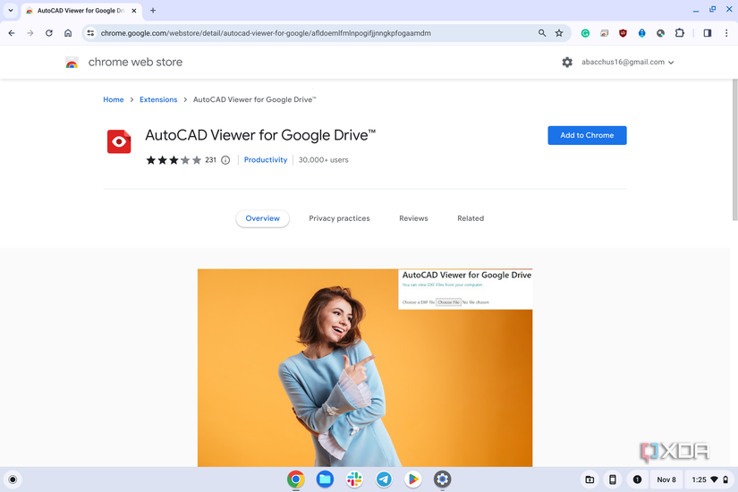 AutoCAD viewer in ChromeOS