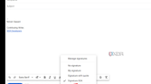 Signature options when composing new email