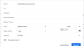 Filtering emails in Gmail