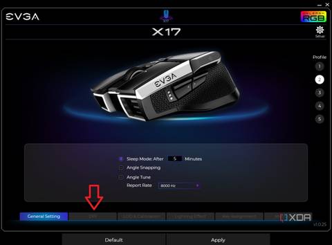 EVGA Unleash DPI adjustment