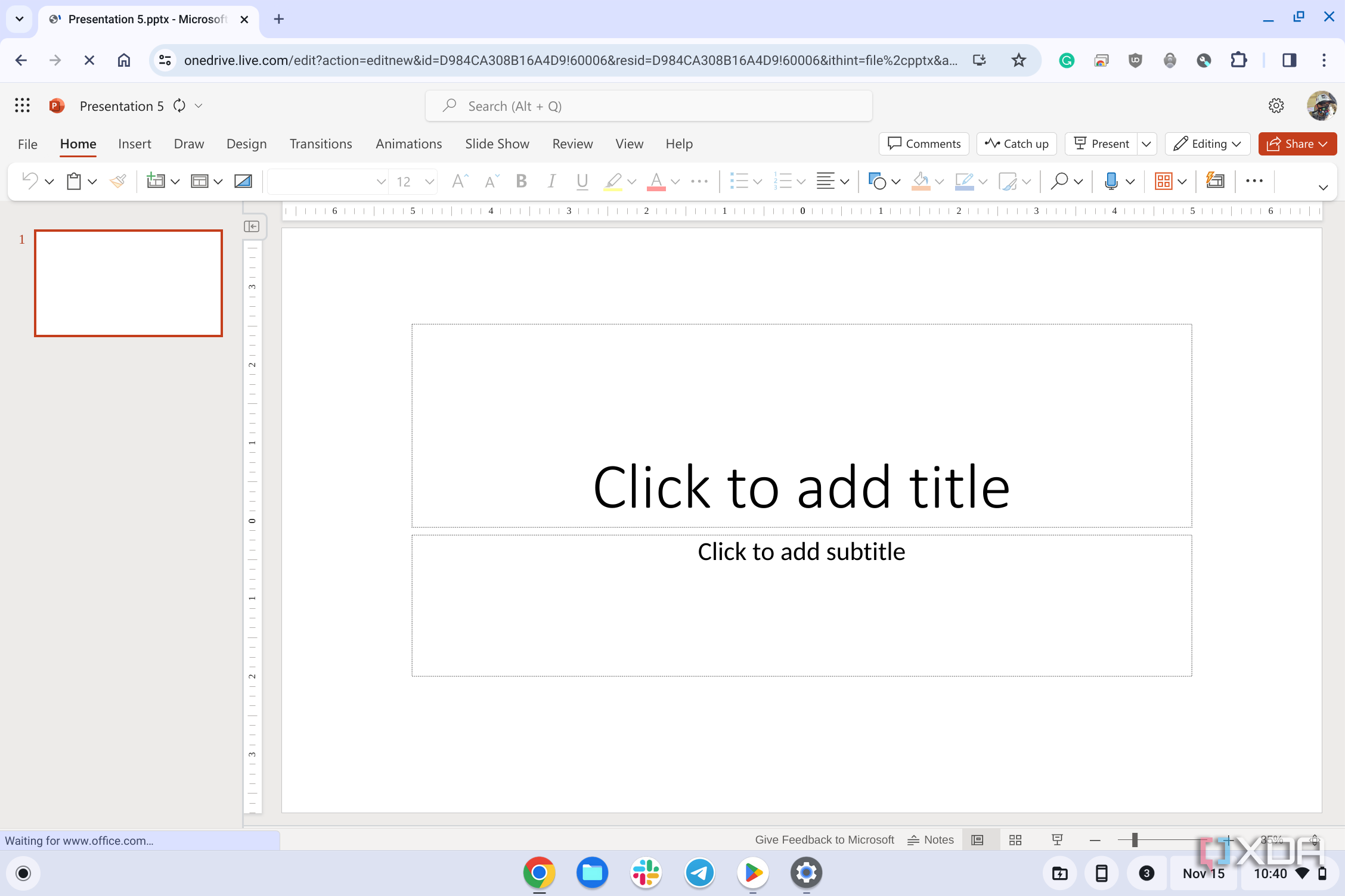 Powerpoint running on ChromeOS