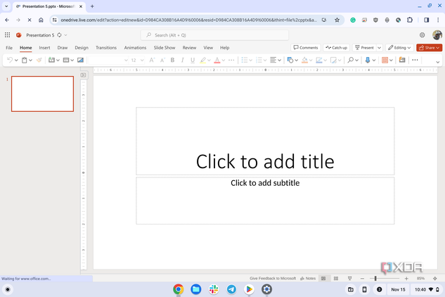 Powerpoint running on ChromeOS