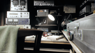 Benchmark GPU waiting screen in Superposition