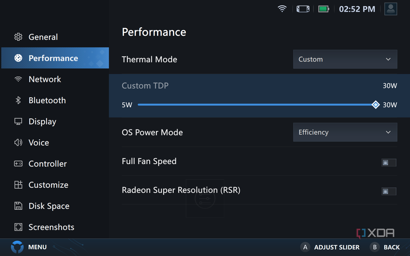 Performance Settings on the Legion Go