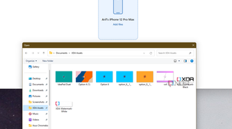 A screenshot of sending files over from a Windows 11 PC to an iPhone through Intel Unison