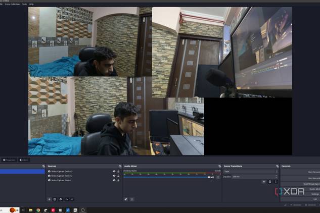 A screenshot of a system running three OBSBOT Tail Air webcams in NDI mode