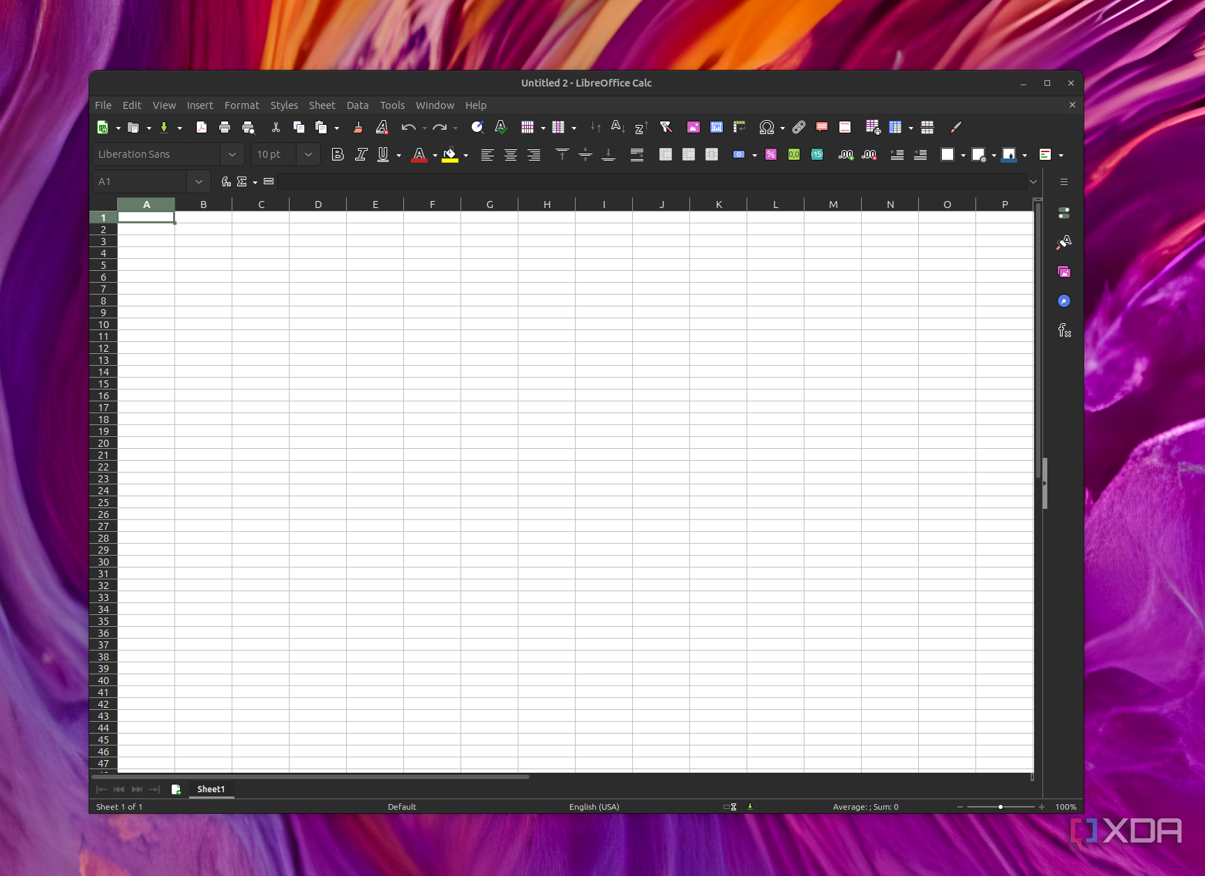 Editing a spreadsheet in LibreOffice Math