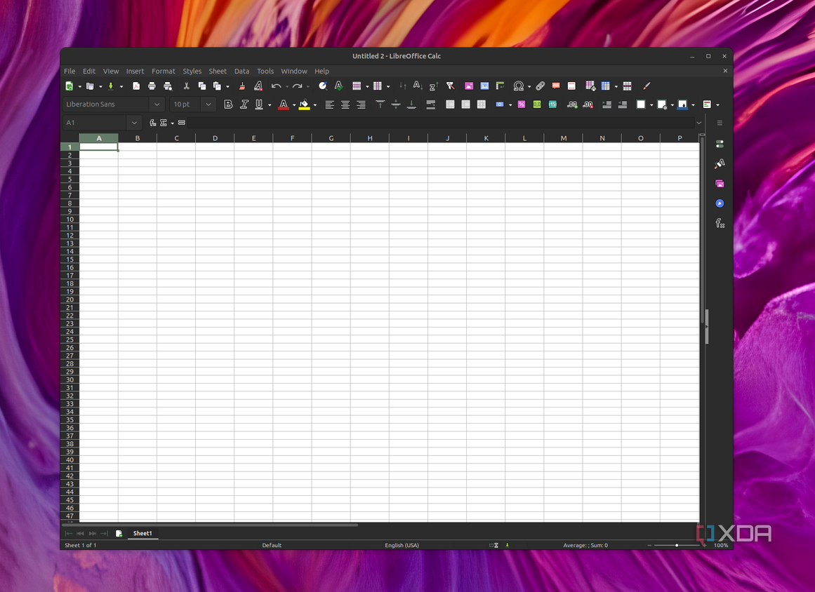 Editing a spreadsheet in LibreOffice Math