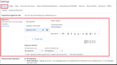 Signatures setting showing multiple signatures