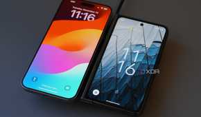 Two phones charging on a Belkin wireless charging pad.