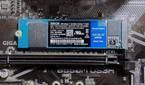 An image showing the WD Blue SN550 M.2 SSD installed on a motherboard.